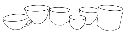 cup shapes, mine
